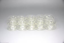 10 X Domestic Sewing Machine Plastic Bobbins Type 15k Fits Austin + Many Others