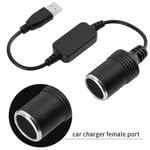 Cable Adaptateur USB Femelle, 5V 2.1A USB à 12V voiture allume-cigare prise femelle convertisseur adaptateur câble cordon