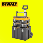 DeWalt DWST83411-1 TSTAK 2.0 Tower Rolling Mobile Storage Trolley 2 TSTAK Boxes