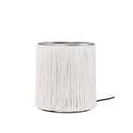 Gubi - Model 597 Floor Lamp, Base: Polished Aluminum, Shade: Cream Fringe - Skärmlampor - Gianfranco Frattini - Beige