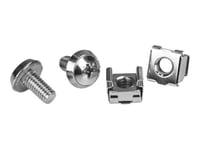 Startech.Com Rack Screws - 20 Pack - Installation Tool - 12 Mm M6 Screws - M6 Nuts - Cabinet Mounting Screws And Cage Nuts (Cabscrwm620) - Skruvar Och Muttrar För Rack - Silver (Paket Om 20)