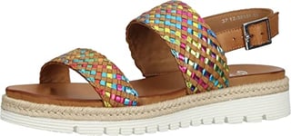 ARA Femme Jamaïque Sandales, Rainbow Multi Cognac, 36 EU