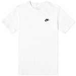 NIKE SPORTSWEAR CLUB WHITE MEN'S SHORT SLEEVE T SHIRT TEE TOP CREW NECK CLASSIC