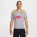 Liverpool Trenings T-Skjorte Dri-FIT Strike 3. - Grå/Gul/Rød - Nike, størrelse Medium