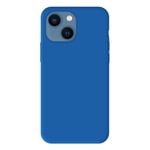 Coque silicone unie Mat Bleu compatible Apple iPhone 13 Mini - Neuf