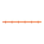 Relief - Hook Rail, Medium w82 x d4,7 x h5,2 cm 1-pack 82x5.2x4.7 Orange - Koukut - TAF Studio - Oranssi