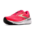 Brooks Femme Adrenaline GTS 23 Sneaker, Diva Pink Yellow Black, 38.5 EU