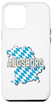 Coque pour iPhone 12 Pro Max Augsbourg Ville Bavière Allemagne Carte rétro Souvenir