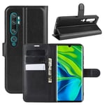 Xiaomi Mi Note 10 / Note 10 Pro      Pu Wallet Case    [Black]