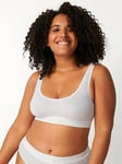 Sloggi Double Comfort Cotton Crop Top, White, Size 36, Women