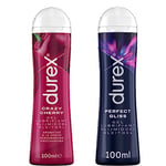 Durex - 2 Gel Lubrifiants Sexuels - 1 Gel Comestible Crazy Cherry 100ml - 1 Gel Lubrifiant Perfect Gliss 100ml