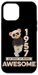 Coque pour iPhone 12 Pro Max Ours en peluche original Awesome 68e anniversaire homme femme 1957