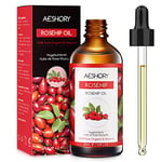 Aeshory Cold Pressed Rosehip Oil for Face 100ml, 100% Pure Natural Rosehip Seed Oil, Hydrating Nourishing & Moisturising for Skin, Hair, Nails, and Body