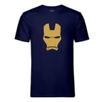 T-Shirt Homme Col Rond Iron Man Masque Super Héros Bd Film Geek