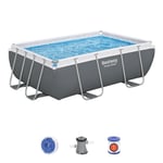 Kit Piscine hors sol tubulaire BESTWAY - Power Steel™ - 282 x 196 x 84 cm - Rectangulaire (Inclus épurateur à Cartouche)