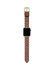 Ted Baker Tan Brown Chevron Leather Apple Watch Strap (38/40Mm)