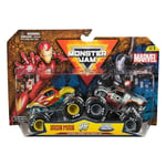 Monster Jam 1:64 2 Pack Series 1 Marvel Iron Man vs War Machine