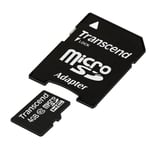 SD microSD Card 4GB Transcend SDHC Class10 w/ada NEW