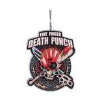 Nemesis Now Five Finger Death Punch Décoration de Noël Rouge 9,5 cm