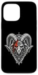 Coque pour iPhone 13 Pro Max Pentagramme occulte Baphomet Satan Païen Gothique Death Metal