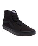 Vans Childrens Unisex Sk8-hi Trainers - Black Canvas - Size UK 4