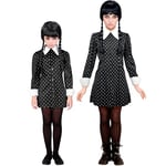 W WIDMANN MILANO Party Fashion - Costume pour enfants Dark Girl, robe, gothique, écolière, carnaval, Halloween