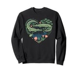 Cute Alligator Heart Crocodile Gator for Kids Sweatshirt