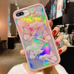 iPhone 7:lle iPhone 8 iPhone SE 2020 Suojakuori Söpöt Tytöt Naiset Irisoiva Butterfly Design Laser Bling Glitter Stars Pehmeä TPU Puskurin suoja