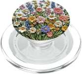 Bouquet de fleurs mixtes Fleurs sauvages Nature Botanique PopSockets PopGrip pour MagSafe