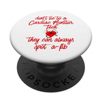 Funny Cardiac Monitor Tech A-fib EKG Nursing PopSockets Adhesive PopGrip