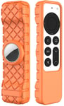 Trolsk Rhombus etui med AirTag Fit (Siri Remote gen 3) - Orange