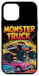 Coque pour iPhone 12 mini Monster Truck Écrasement Voitures Art pour les amateurs de Monster Truck