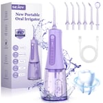 SEJOY Water Dental Flosser Cordless Oral Irrigator 350ML 6 Jet Tips Tooth Floss