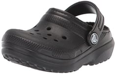 Crocs Mixte Enfant Classic Lined K Clogs-and-mules-shoes, Noir, 28/29 EU