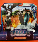 Dreamworks Dragons The Nine Realms D’Angelo + Plowhorn Action Figure Set (NEW)