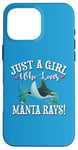 Coque pour iPhone 16 Pro Max Funny Kids Girl Who Loves Manta Rays Lover