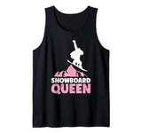 Snowboarding Kids SNOWBOARD QUEEN Cool Girl Tank Top