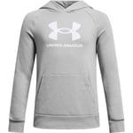 Under Armour Rival Big Logo Hoodie Barn - Grå - str. 164 - 176