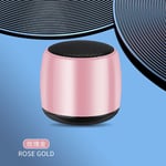 Petit haut-parleur Bluetooth sans fil Mini subwoofer de téléphone portable audio portable extérieur, or rose