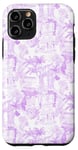 Coque pour iPhone 11 Pro Toile de vacances italienne Mauve Preppy