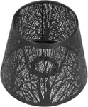 Abat-Jour D'Ombre D'Arbre, Abat-Jour En Fer Vintage Sculpté Forêt, E27 Petits Abat-Jour Évider Arbre Abat-Jour En Métal Abat-Jour Pour Lampadaire Décor De Chambre À Coucher Mini Abat-Jour (Le Noir)