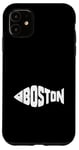 iPhone 11 Boston State Massachusetts America, fish shape design Case