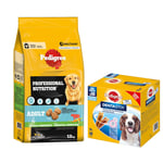 12kg Pedigree Professional Nutrition + Dentastix M kaupan päälle! - 12 kg Adult siipikarja & vihannekset + Dentastix 56 kpl keskikokoisille koirille (10–25 kg)