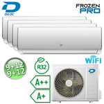 3S CLIMATISEUR QUADRI SPLIT 2,5+2,5+3,5+3,5 Kw R32 A++/A+ DILOC FROZEN PRO WIFI