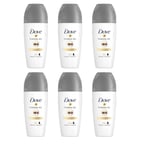 6 X 50ml Dove Invisible Dry Roll On Deodorant 48h Anti-Perspirant Alcohol Free