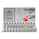 Winsor and Newton Artists Acrylic Paint Starter (12 x 20 ml)