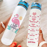 Knowikonwn Large Flamingo Water Bottle Leak-Proof - Sports Water Bottle for Gym & Outdoors white4 1000ml