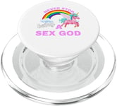 Fun Graphic-Never Stop Being A Sex God PopSockets PopGrip for MagSafe