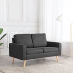 Canapé fixe 2 places Canapé scandinave Sofa Gris foncé Tissu 99049