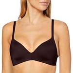 DIM Soutien-Gorge Femme Triangle Paddé Sans Armatures Invisifree x1, Marron Précieux, 85C